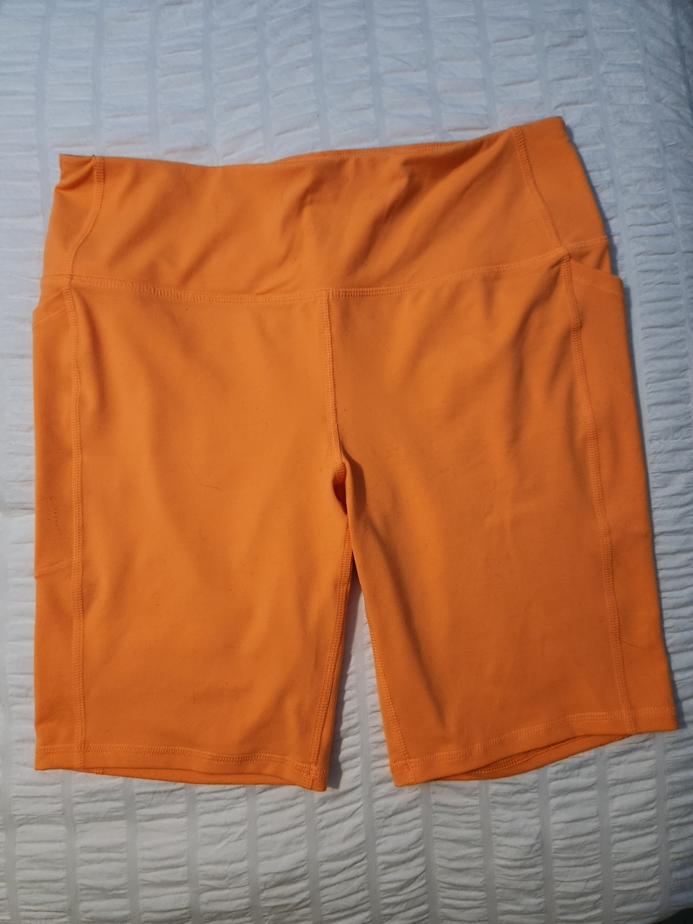 DSG Bright Orange High-Waist Bike Shorts